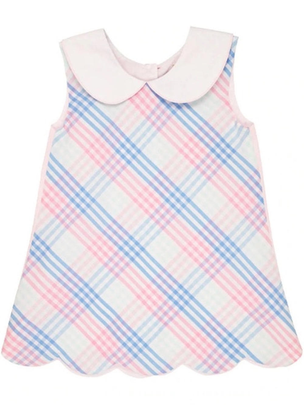 TBBC LUANNES LUNCH DRESS - SPRING PARTY PLAID WITH PALM BEACH PINK